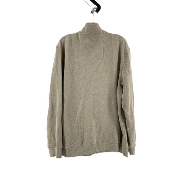 NWT Izod Full Zipper Sweatshirt Jacket Men's Sweat Shirt Size XL NEW Sandy Beige - Picture 3 of 11